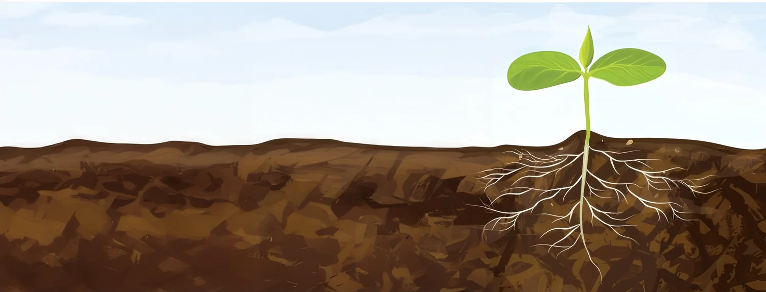 Seedling with a strong, healthy root system